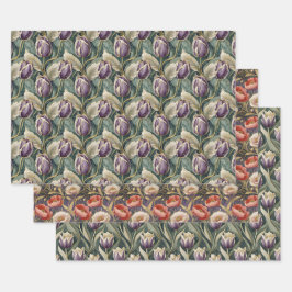 ELEGANTE TUINEN, Tulpen en Poppies Inpakpapier Vel