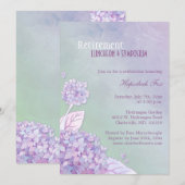 Elegante Tuinhortensia's Retirement Party Kaart (Voorkant / Achterkant)