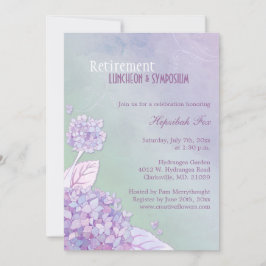 Elegante Tuinhortensia's Retirement Party Kaart