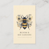 Elegante Tuinier Botanische Bij Visitekaartje (Voorkant)
