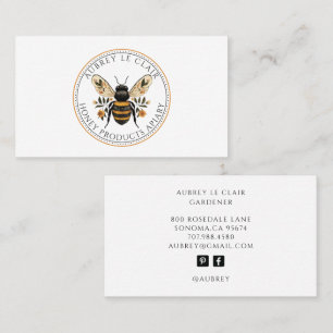 Elegante Tuinier Botanische Bij Visitekaartje