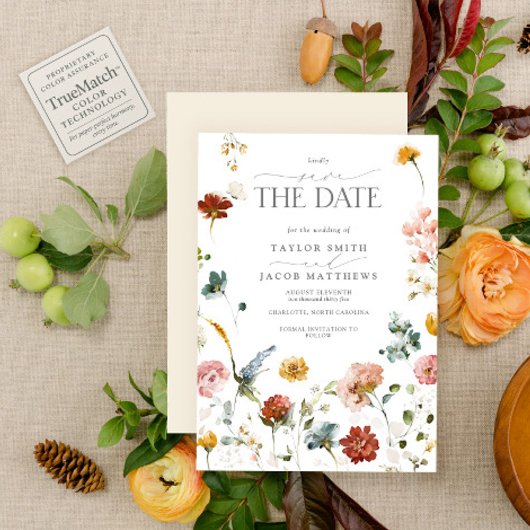Elegante tuinvloerentypering Opslagdatum Save The Date