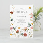 Elegante tuinvloerentypering Opslagdatum Save The Date (Staand voorkant)
