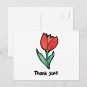 Elegante Tulp Bedankt voor de Leraren Briefkaart (Voorkant / Achterkant)