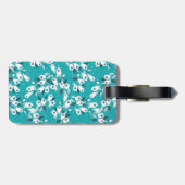 Elegante Tulp Bloem Patroon Botanische Kunst Ontwe Bagagelabel (Achterkant horizontaal)