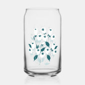 Elegante Tulp Bloem Patroon Botanische Kunst Ontwe Blikvorm Glas (Voorkant)