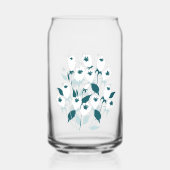 Elegante Tulp Bloem Patroon Botanische Kunst Ontwe Blikvorm Glas (Achterkant)