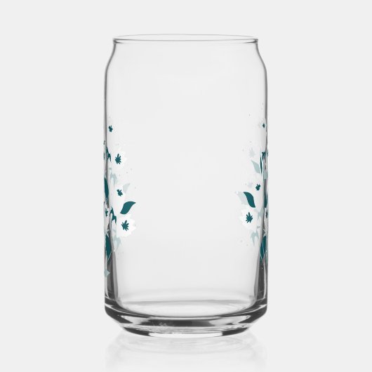 Elegante Tulp Bloem Patroon Botanische Kunst Ontwe Blikvorm Glas (Rechts)