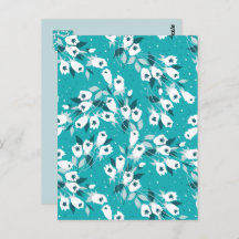 Elegante Tulp Bloem Patroon Botanische Kunst Ontwe