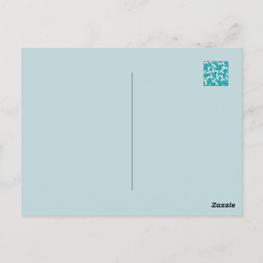 Elegante Tulp Bloem Patroon Botanische Kunst Ontwe Briefkaart (Achterkant)