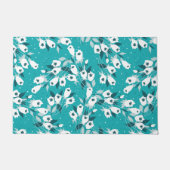 Elegante Tulp Bloem Patroon Botanische Kunst Ontwe Deurmat (Voorkant)