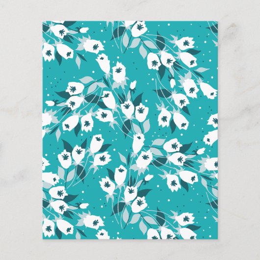 Elegante Tulp Bloem Patroon Botanische Kunst Ontwe Flyer (Voorkant)