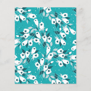 Elegante Tulp Bloem Patroon Botanische Kunst Ontwe Flyer