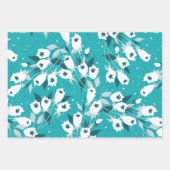 Elegante Tulp Bloem Patroon Botanische Kunst Ontwe Inpakpapier Vel (Voorkant 3)