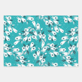 Elegante Tulp Bloem Patroon Botanische Kunst Ontwe Inpakpapier Vel (Voorkant)