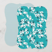 Elegante Tulp Bloem Patroon Botanische Kunst Ontwe Kaart (Voorkant / Achterkant)