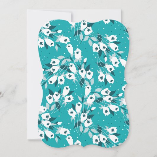 Elegante Tulp Bloem Patroon Botanische Kunst Ontwe Kaart (Voorkant)