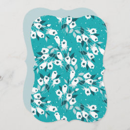 Elegante Tulp Bloem Patroon Botanische Kunst Ontwe Kaart