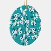 Elegante Tulp Bloem Patroon Botanische Kunst Ontwe Keramisch Ornament (Rechts)