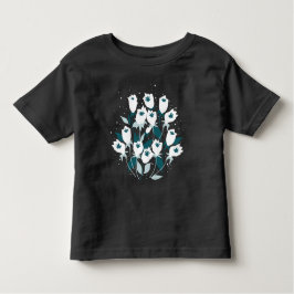 Elegante Tulp Bloem Patroon Botanische Kunst Ontwe Kinder Shirts