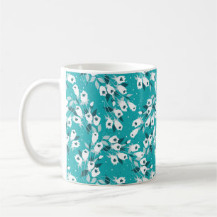Elegante Tulp Bloem Patroon Botanische Kunst Ontwe Koffiemok