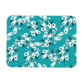 Elegante Tulp Bloem Patroon Botanische Kunst Ontwe Magneet (Horizontaal)