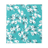 Elegante Tulp Bloem Patroon Botanische Kunst Ontwe Notitieblok (Voorkant)