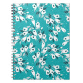 Elegante Tulp Bloem Patroon Botanische Kunst Ontwe Notitieboek (Voorkant)