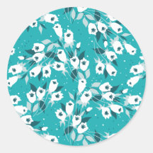 Elegante Tulp Bloem Patroon Botanische Kunst Ontwe