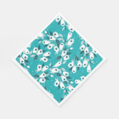 Elegante Tulp Bloem Patroon Botanische Kunst Ontwe Servet (Hoek)