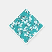 Elegante Tulp Bloem Patroon Botanische Kunst Ontwe Servet (Hoek)