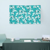 Elegante Tulp Bloem Patroon Botanische Kunst Ontwe Spandoek (Beurs)
