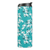 Elegante Tulp Bloem Patroon Botanische Kunst Ontwe Thermosbeker (Gedraaid links)