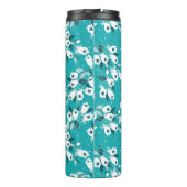 Elegante Tulp Bloem Patroon Botanische Kunst Ontwe Thermosbeker (Achterkant)