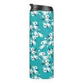 Elegante Tulp Bloem Patroon Botanische Kunst Ontwe Thermosbeker (Geroteerd rechts)
