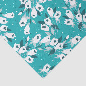 Elegante Tulp Bloem Patroon Botanische Kunst Ontwe Tissuepapier (Detail)