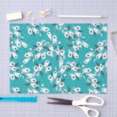 Elegante Tulp Bloem Patroon Botanische Kunst Ontwe Tissuepapier (Craft)