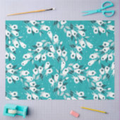 Elegante Tulp Bloem Patroon Botanische Kunst Ontwe Tissuepapier (Craft)