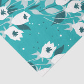 Elegante Tulp Bloem Patroon Botanische Kunst Ontwe Tissuepapier (Detail)