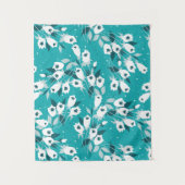 Elegante Tulp Bloem Patroon Botanische Kunst Ontwe Wandkleed (Voorkant)