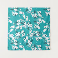 Elegante Tulp Bloem Patroon Botanische Kunst Ontwe