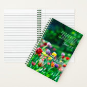 Elegante Tulp Bloementuin gepersonaliseerd Notitieboek (Binnen)