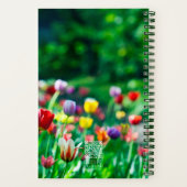 Elegante Tulp Bloementuin gepersonaliseerd Notitieboek (Achterkant)
