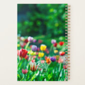 Elegante Tulp Bloementuin gepersonaliseerd Planner (Achterkant)