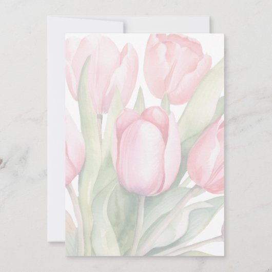 Elegante tulp Eerste Communie Kaart (Achterkant)