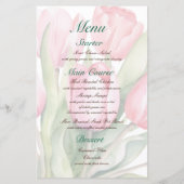 Elegante tulp Eerste Communie Menu (Achterkant)