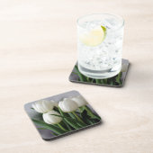 Elegante Tulp en Roos Bloemen Fotografie Bier Onderzetter (Rechterzijde)