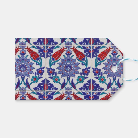 Elegante Tulp en Roos Bloemen Fotografie Cadeaulabel (Voorkant (Horizontaal))