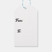 Elegante Tulp en Roos Bloemen Fotografie Cadeaulabel (Achterkant)