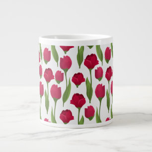 Elegante Tulp en Roos Bloemen Fotografie Grote Koffiekop